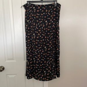 90’s style midi skirt with mid thigh slit